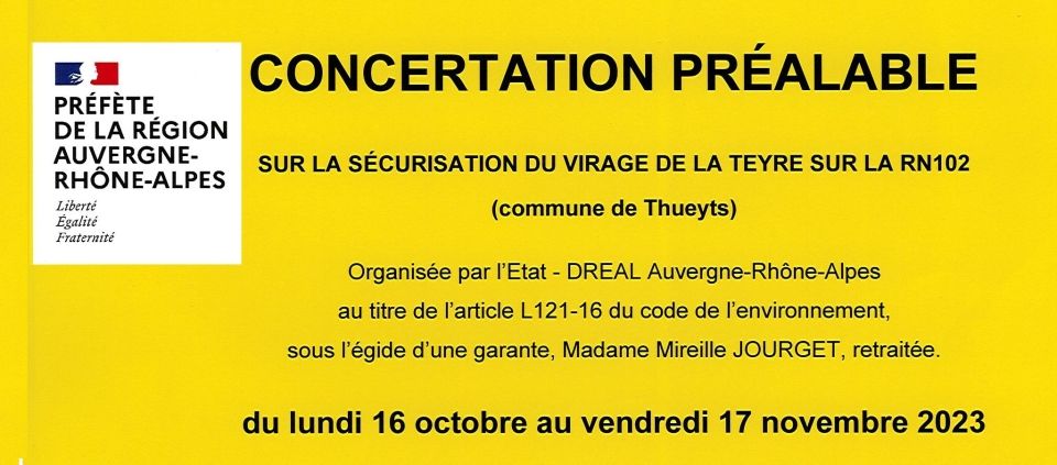 concertation publique Sécurisation de la Teyre