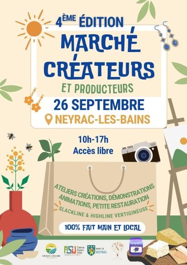Marché des créateurs et producteurs à Neyrac-les-Bains
