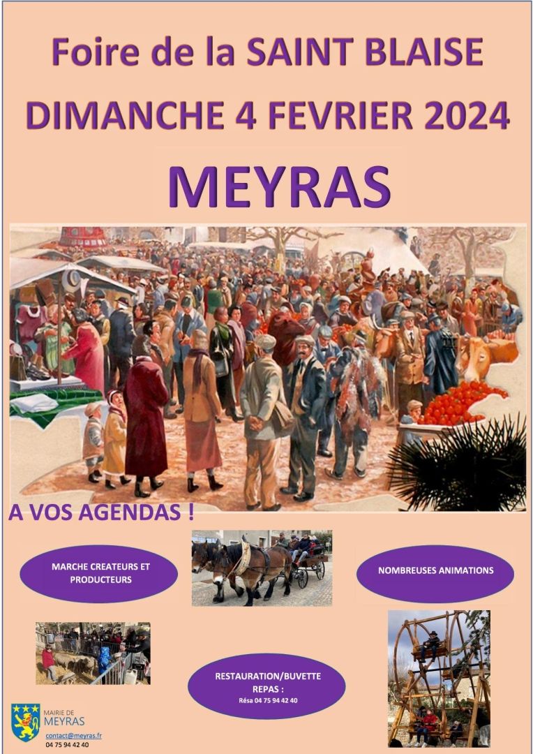 Affiche Foire Saint Blaise 2024-5