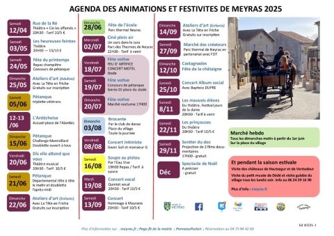 Evènements à venir