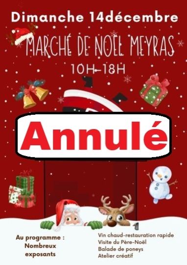 ANNULATION - Marché de Noël (14 déc)