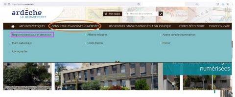 Registres d'Etat civil - consultation