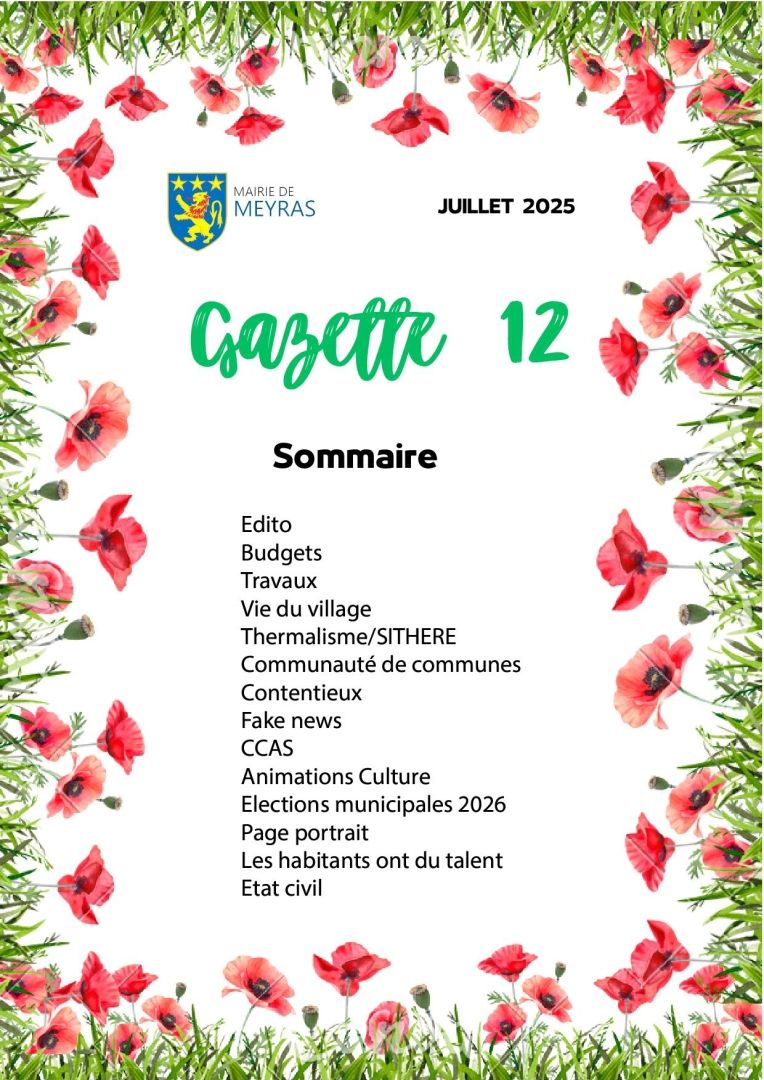 Gazette 12 - Juillet 25