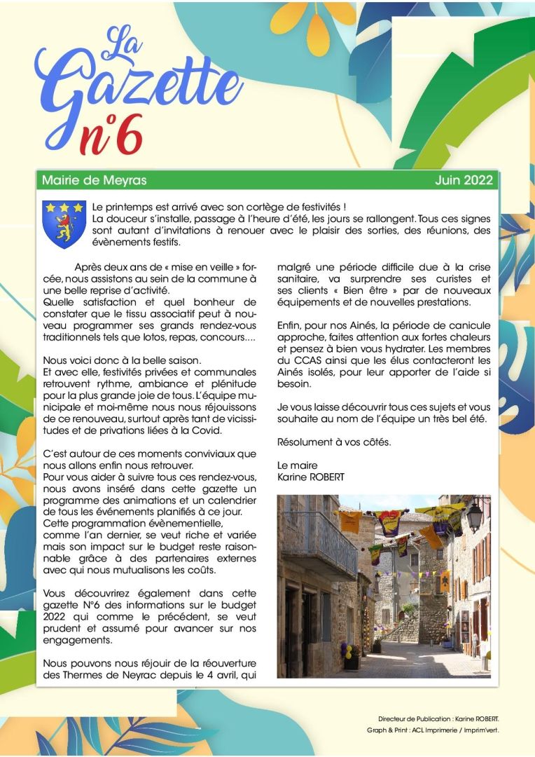 Gazette 6 - juin 22
